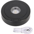 thumbnail image 1 of LED Light Display Base, 360 Degrees Rotatable Multi Purpose 80s Circle Black ABS Easy LED Light Base for Store, 1 of 8