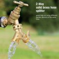 thumbnail image 4 of Divisor de manguera de jardín, 2 vías, resistente, Y 3/4, conector de manguera de agua, divisor de grifo con 2 arandelas de goma, cinta de manguera de ptfe,11 Feliz Sencillez, 4 of 5