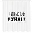 thumbnail image 3 of Ambesonne Inhale Exhale Shower Curtain, Breathing Modern Art, 69"Wx75"L, White Black, 3 of 3