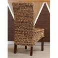 thumbnail image 3 of Pemberley Row Wicker Brown Dining Chair Hand-Woven Abaca Leaf Style 38" H x 19" W x 24" D Assembled, 3 of 8