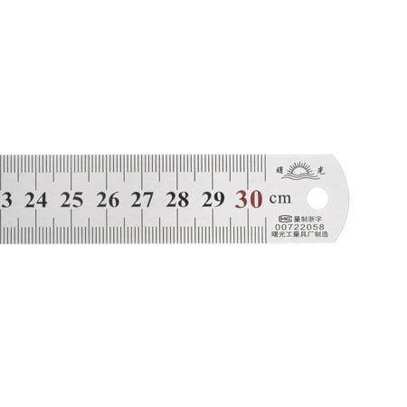 Uxcell 3pcs Stainless Steel Ruler 12"x1/32"x1" Straight Edge Measuring Tools for Woodworking Painting Craft