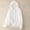 White, variant on Bwndum Womens Lightweight Jacket Casual Hooded Windbreaker Snap Button Front Puff Sleeve Spring Jacket with Drawstring Hem and Pockets Green,Size M