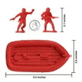 thumbnail image 2 of BMC Marx Plastic Army Men US Soldiers - Red 31pc WW2 Figures - Made in USA, 2 of 6