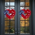 thumbnail image 6 of Party decorations, Heart decorations for Party, 18 in, Red decorations, Blue decorations, Heart Wreath for Door, Patriotic Themed Events, 1 Pc, 6 of 8
