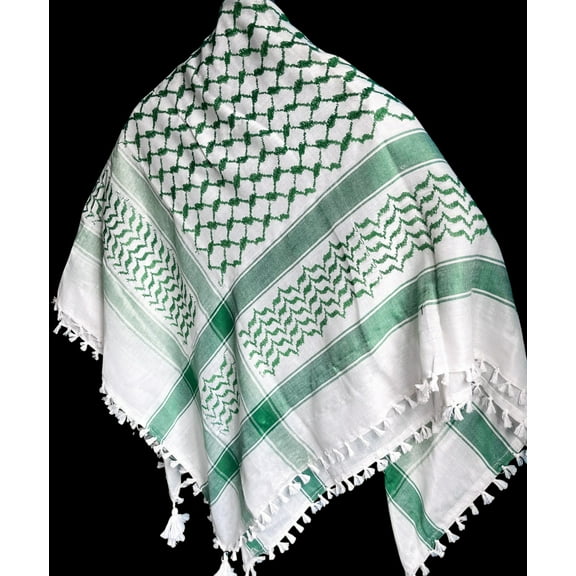 Palestine Keffiyeh Shemagh Unisex Scarf 48x48 Cotton Arafat Hatta Arab Style Scarf With Long Tassle