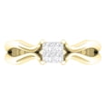 thumbnail image 2 of Dazzlingrock Collection 0.25 Carat (ctw) 14K Princess Cut White Diamond Ladies Bridal Promise Ring 1/2 CT, Yellow Gold, Size 9, 2 of 4