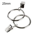 thumbnail image 2 of 40 paquetes de anillos metálicos para colgar anillos de jardín con clip para cortinas, anillos para colgar con clip (plata), 2 of 5