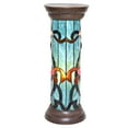 thumbnail image 3 of River of Goods  Stained Glass 26.5-inch Tiffany-style Baroque Swirls Lit Pedestal, 3 of 9