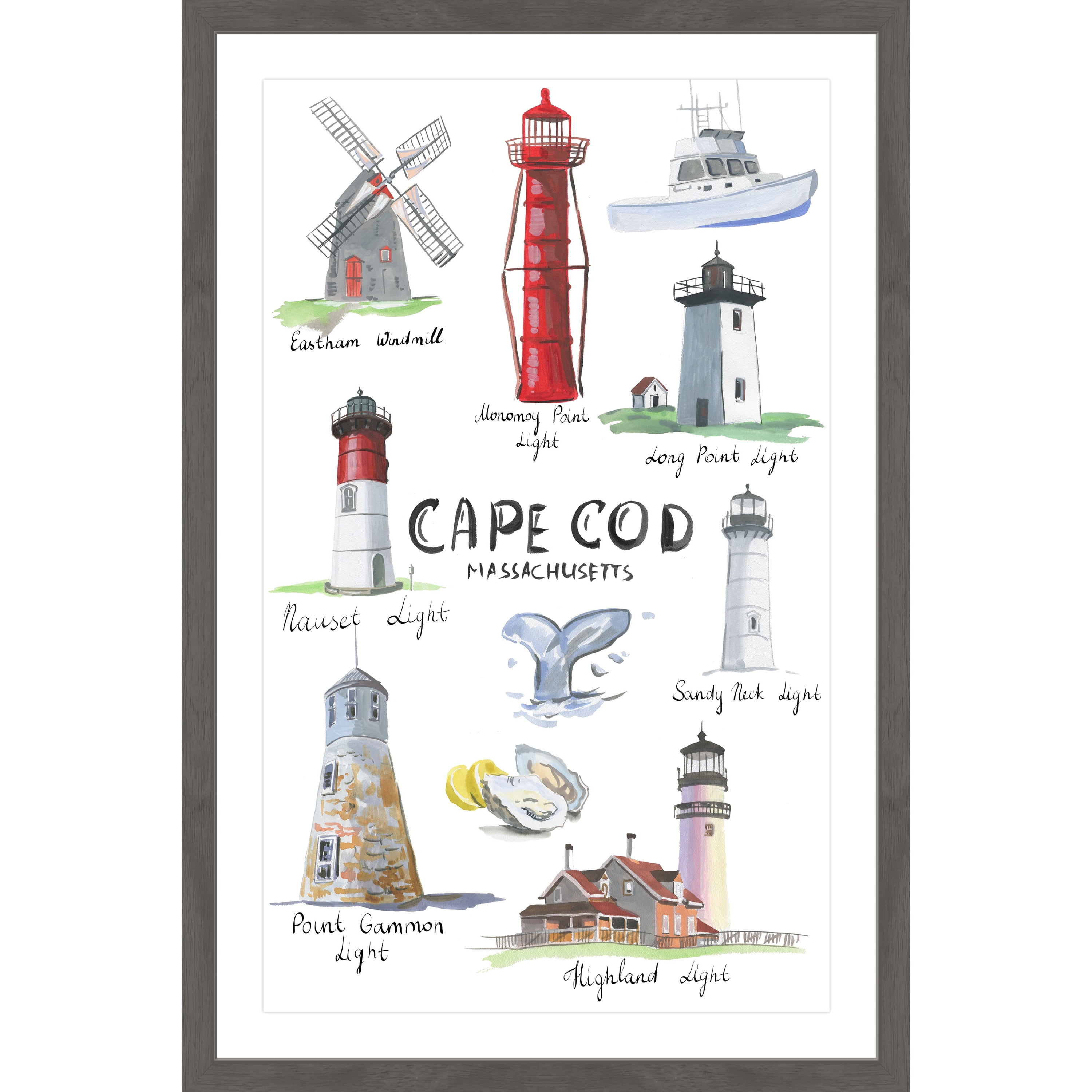 "Light House Collection" Framed Painting Print