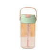 thumbnail image 2 of Botella de agua de plástico con pajita, vaso infusor a prueba de fugas | Asa de transporte, hidratación portátil | Libre de BPA, irrompible, ideal para la escuela, 2 of 6