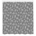 thumbnail image 2 of Ambesonne Forest Shower Curtain, Winter Eco Deciduous Trees, 69"Wx84"L, Dimgray White, 2 of 4