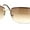 Gold - Brown, variant on Mens Luxury Rimless Rectangle Oval Metal Rim Sunglasses Gunmetal - Black