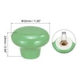 thumbnail image 2 of 32x24mm Ceramic Drawer Knobs, 10 Pack Mushroom Shape Door Pull Handles Green, 2 of 6