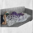 thumbnail image 5 of Romantic Soft Flannel Fleece Blanket, Watercolor Splashes Heart Sketch Valentine's Day Love Romance Pattern, Cozy Plush for Indoor and Outdoor Use, 50" x 60", Purple and Dark Purple, by Ambesonne, 5 of 5