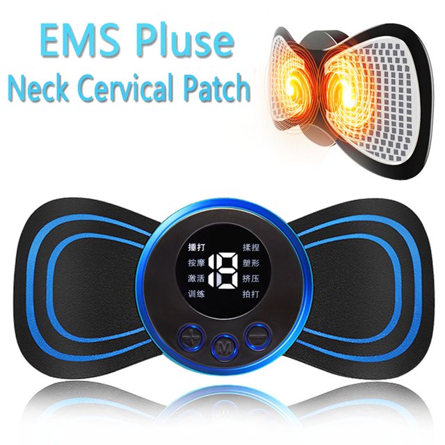 JTKE EMS Masajeador Eléctrico Para El Cuello De Pulso , Pantalla LCD De Recarga , Estimulador Muscular De Masaje Cervical Gao Jinjia unisex