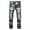 A-Blue, variant on Hvyesh Men Jean Pants 2025 Trendy Ripped Distressed Jeans Cozy Streetwear Destroyed Full Length Pants Slim Fit Destroyed Straight Fit Washed Denim Jeans