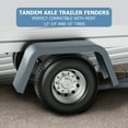thumbnail image 3 of AOILE 2 Pack Trailer Fenders Fit 14"-16" Tires, Heavy Duty Steel Single Axle Trailer Fenders Car Hauler Trailer, Silver, 3 of 6