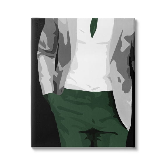 Stupell Industries Man In Suit Trendy Fashion Graphic Art Gallery Wrapped Canvas Print Wall Art, Design by Beth Ann Lawson