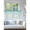 thumbnail image 4 of Teal Polka Dot Sheer Curtains 2 Panels Set Watercolor Teal Gradient Abstract Modern Lihgt Filtering Rod Pocket Voile Drape, Semi Sheer Window Curtains for Bedroom Living Room, 52"x54", 4 of 5