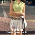 thumbnail image 3 of Women's Western Wide Belt Cowgirl Boho Disc Belt for Dresses Jeans, 3 of 6
