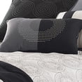 thumbnail image 3 of 7 Piece Queen Cotton Comforter Set with Geometric Print, Gray and Black- Saltoro Sherpi, 3 of 3