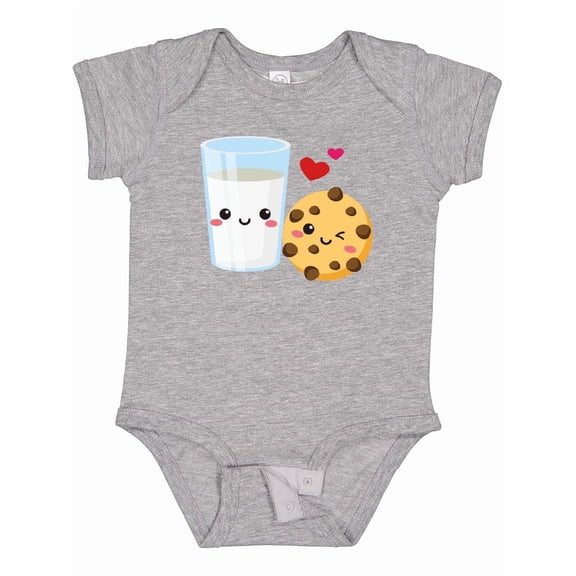 Inktastic Milk and Cookies Boys or Girls Baby Bodysuit