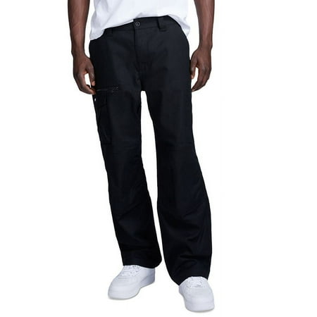 Caterpillar BLACK Men's Relaxed Canvas Cargo Utility Pant, 34W x 32L