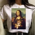 thumbnail image 5 of Camiseta divertida con imagen de Mona Lisa para mujer, camisetas gráficas de parodia, ropa de calle humirosa, Tops de verano, blusa Y2k para mujer, ropa Kawaii, 5 of 5