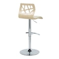thumbnail image 4 of Folia Adjustable Bar Stool, Chrome Bar Stools, Bar Chairs, Swivel Bar Stools, Bar Stools Set of 2, 4 of 10