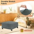 thumbnail image 2 of Funda de Ottomán Cuadrada Estirable Uxcell 31" x 31" x 15" Funda de Ottomán de Tela Protector para Muebles/Sala de Estar/Interior [Gris Oscuro], 2 of 7