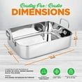 thumbnail image 2 of NutriChef Stainless Steel Roasting Pan, Roasting Pan with Rack Nonstick, Heavy Duty Large Oven Roaster with Removable Rack, for Turkey Thanksgiving Dinners, Roasts, Chicken, Veggies and More, 2 of 8