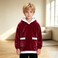 thumbnail image 5 of WhouRiu Boys Girls Solid Color Fuzzy Hoodie Kids Unisex Long Sleeve Hooded Pullover With Pockets Autumn Winter Cozy Warm Soft Sweatshirts,6-7 Years, 5 of 9