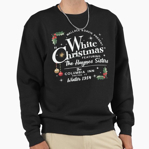 White Christmas Movie Winter 1954 Vintage Holiday Graphic Art Unisex Sweatshirt G12044, Up to Size 5XL