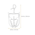 thumbnail image 2 of CTIRCHIU Heavy Duty Folding Hoodie Hanger White Plastic Clothes Rack with Adjustable Stretchable Design, 2 of 8