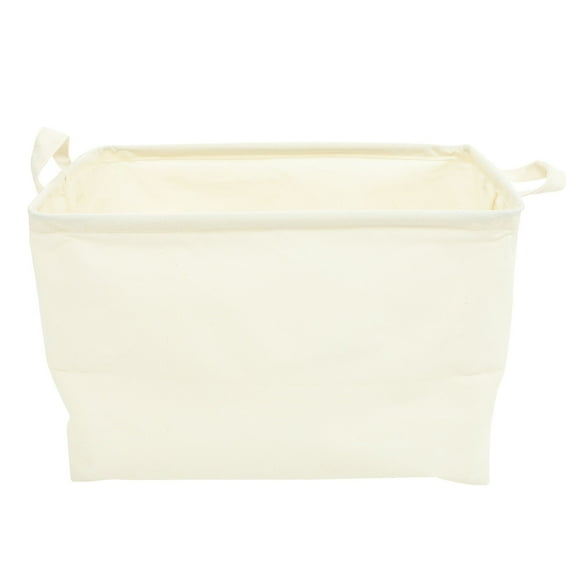 MUSEYA Cotton Linen Storage Basket With Handles Clothing Organizer For Nursery Playroom And For Tidy Homes