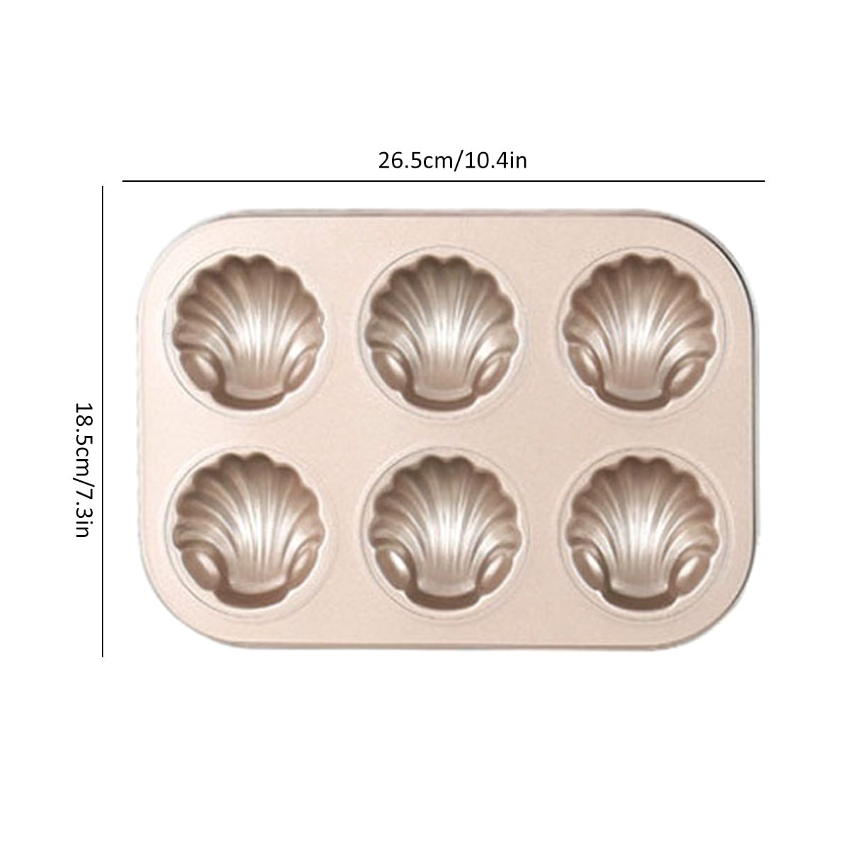 Generic Silicone Shell Cookie Pan Madeleine Baking Tray Cookie Mold Shells 9 Cavities Random Color 