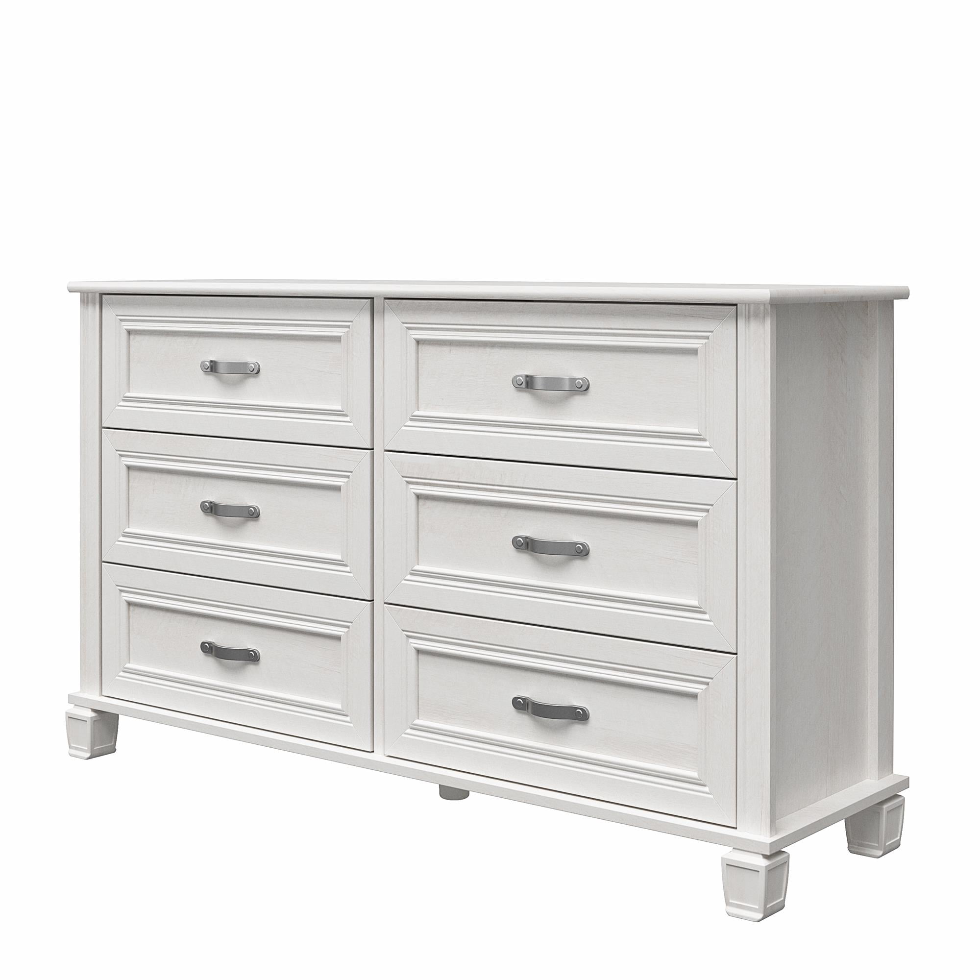 Ameriwood Home Hillview 6 Drawer Dresser, Ivory Oak