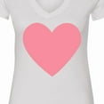 thumbnail image 4 of Inktastic Pink Valentine's Day Heart Women's V-Neck T-Shirt, 4 of 5