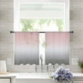 thumbnail image 3 of Ombre, Semi Sheer Curtains 54 Inch Length 2 Panels Set, Gradient Pink and Grey Sheer Kitchen Curtain Privacy Voile Window Curtain for Living Room Bedroom Rod Pocket Drapes, 3 of 7
