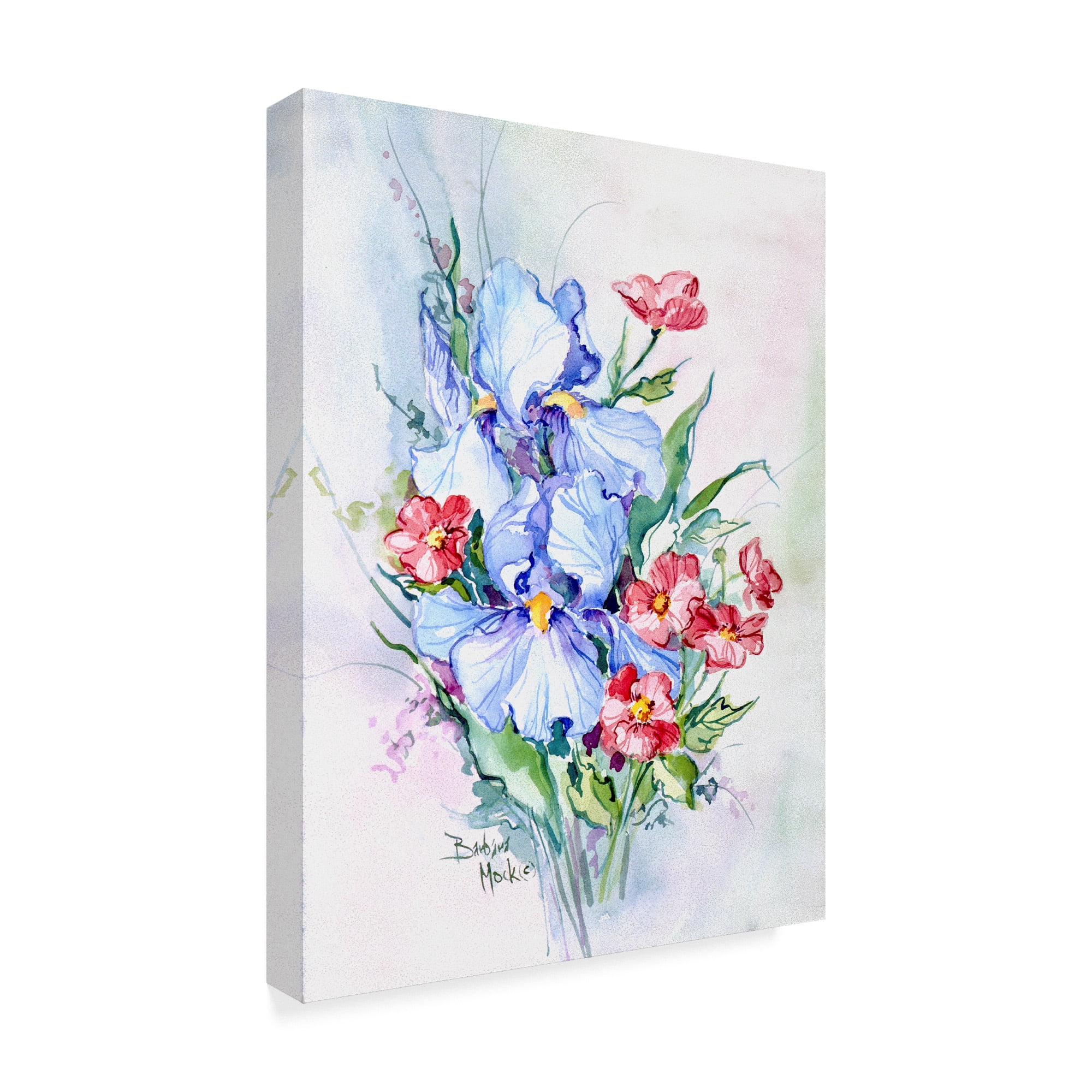 Trademark Fine Art ' Blue Iris Bouquet' Canvas Art by Barbara Mock