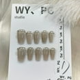 thumbnail image 5 of Press on nails fake Ice Crown Manicure Handmade False Nails Temperament Long Manicure Wearable Nail Plate, 5 of 9