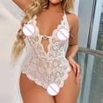thumbnail image 5 of Gibobby Ropa sexy de mujer para sexo Conjunto de sujetadores sexy súper push-up para mujer, lencería transparente, brasier de encaje y bragas a juego para mujer(Blanco, G), 5 of 5