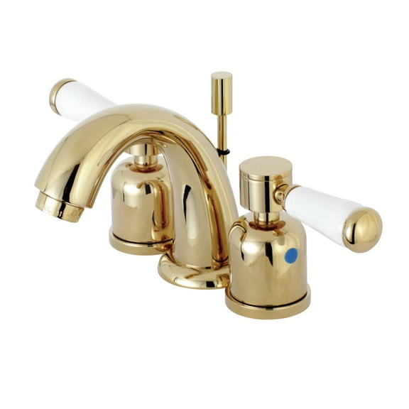 Kingston Brass KB8912DPL Paris Widespread Standard Mount Bathroom Faucet, Polished Brass
