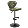 thumbnail image 5 of Daluvenix Bar Stools with Back Sets of 2 ,Modern Barstools Adjustable Faux Leather Upholstered Swivel Bar Stools, Counter Height Bar Chairs with Back for Kitchen Island,Green, 5 of 6