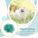 thumbnail image 3 of Bearachild Collar de perro flores perla gasa gato pajarita llamativo suministros para mascotas cuello decoración prenda accesorio para adornos Decoración azul verde, 3 of 6