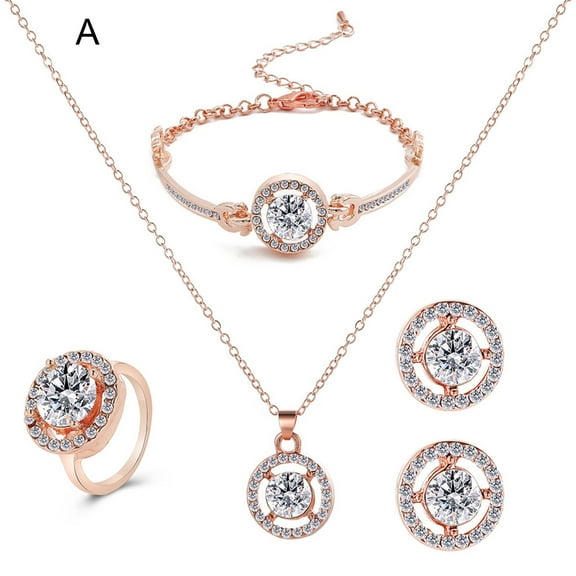 Limei Stylish Women Necklace Set Exquisite for Wedding Round