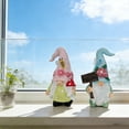 thumbnail image 6 of Spring Gnome Figurines Set of 2, Bee and Flower Decorations with Welcome Sign, 4.53 Inches Tall, 6 of 8