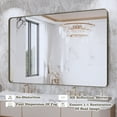 thumbnail image 2 of VIPLOOK Framed Wall Mounted Bathroom Vanity Mirror 55" * 36" - Brushed Bronze, 2 of 11