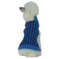 thumbnail image 3 of Pet Life ® 'Harmonious' Dual Color Weaved Heavy Cable Knitted Fashion Designer Dog Sweater, 3 of 4
