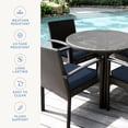 thumbnail image 5 of Hampton Texture Navy Essentials Square Seat Cushion (2-Pack), 5 of 8